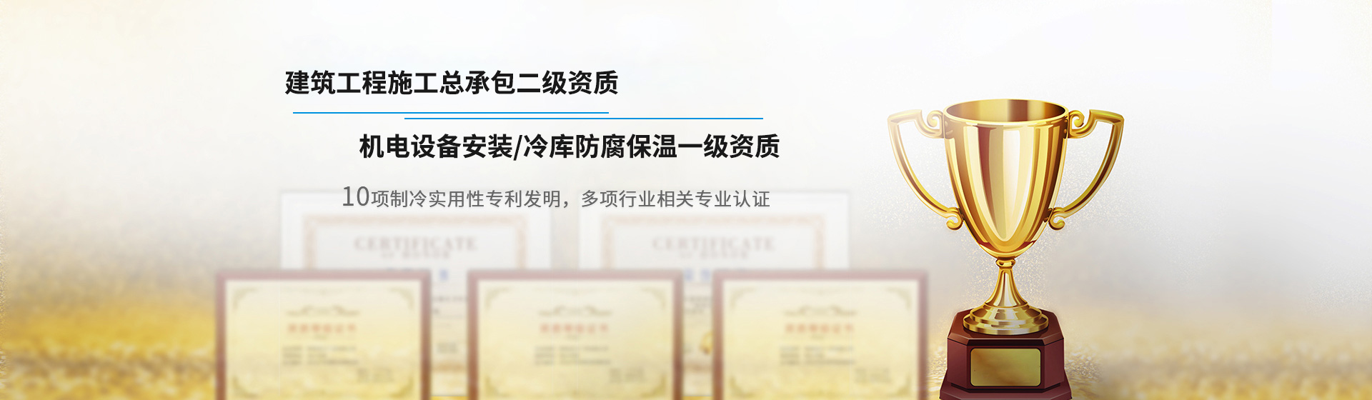 建筑工程施工總承包資質/冷庫工程機電設備安裝/冷庫建造防腐保溫雙1級資質